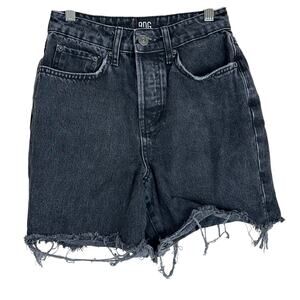 BDG Urban Outfitters Shorts Womens 25 Black High Rise Distressed Y2K 90s